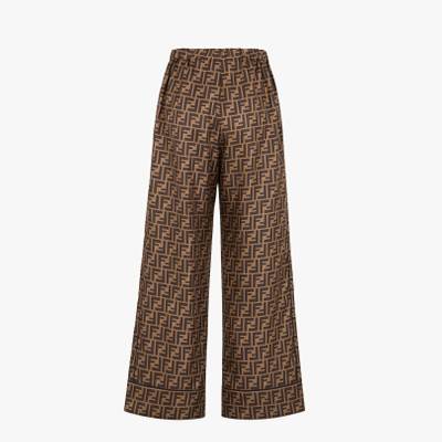 FENDI Pants in brown twill outlook