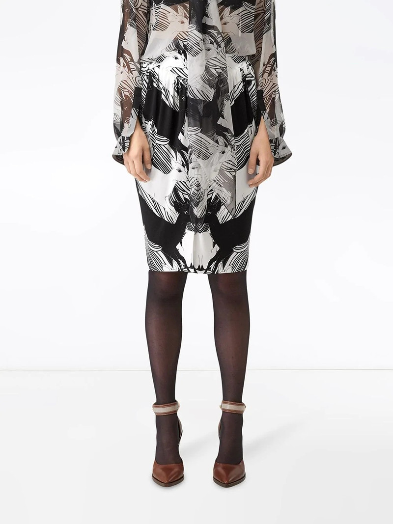 abstract deer print skirt 3