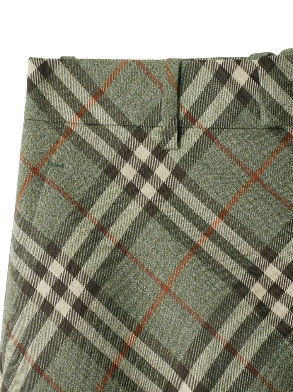 checked wool tailored trousers - 6