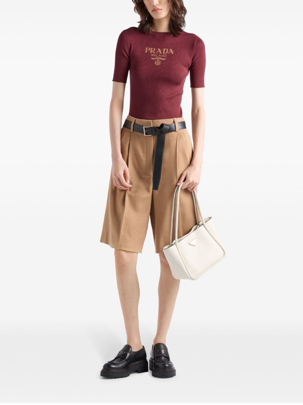 silk crew-neck top - 2