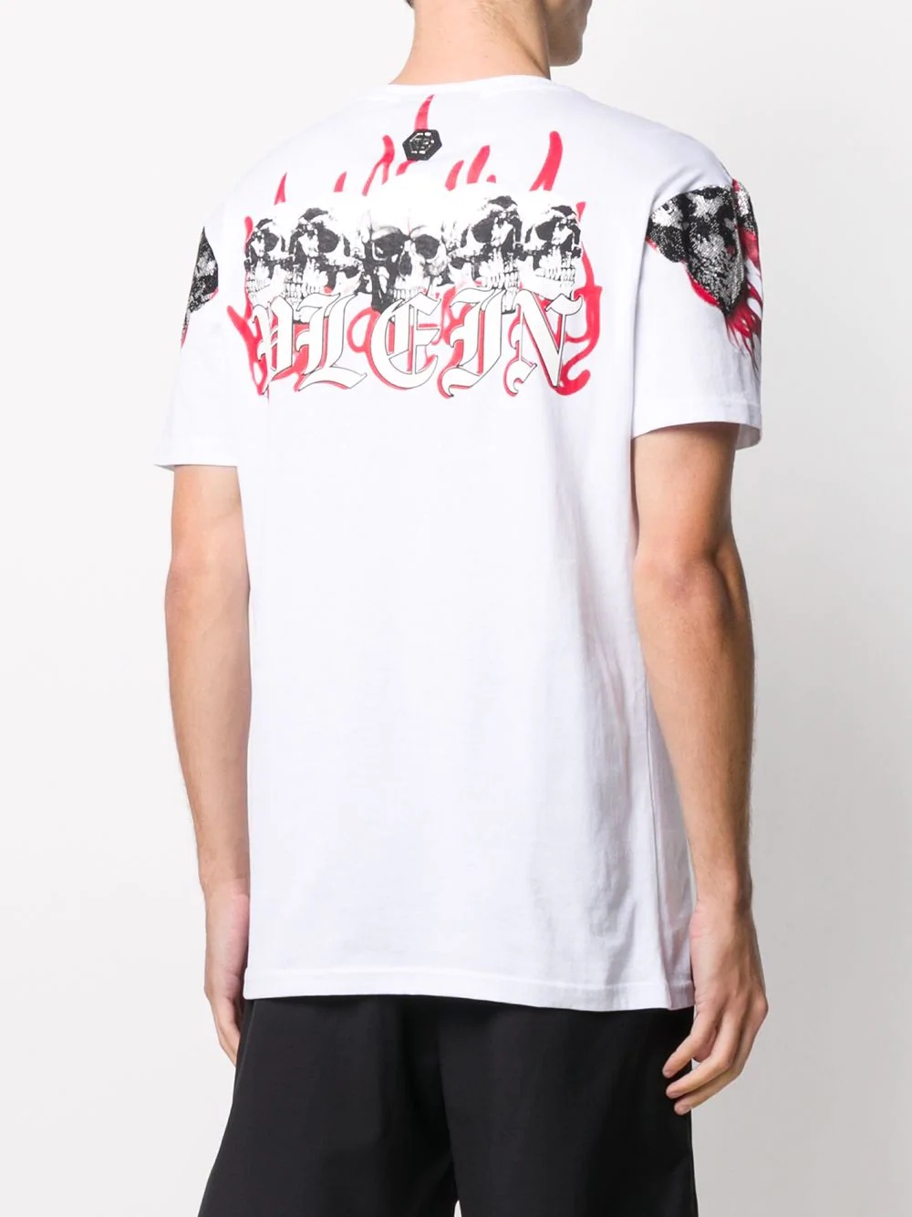 skull-print crew neck T-shirt - 4