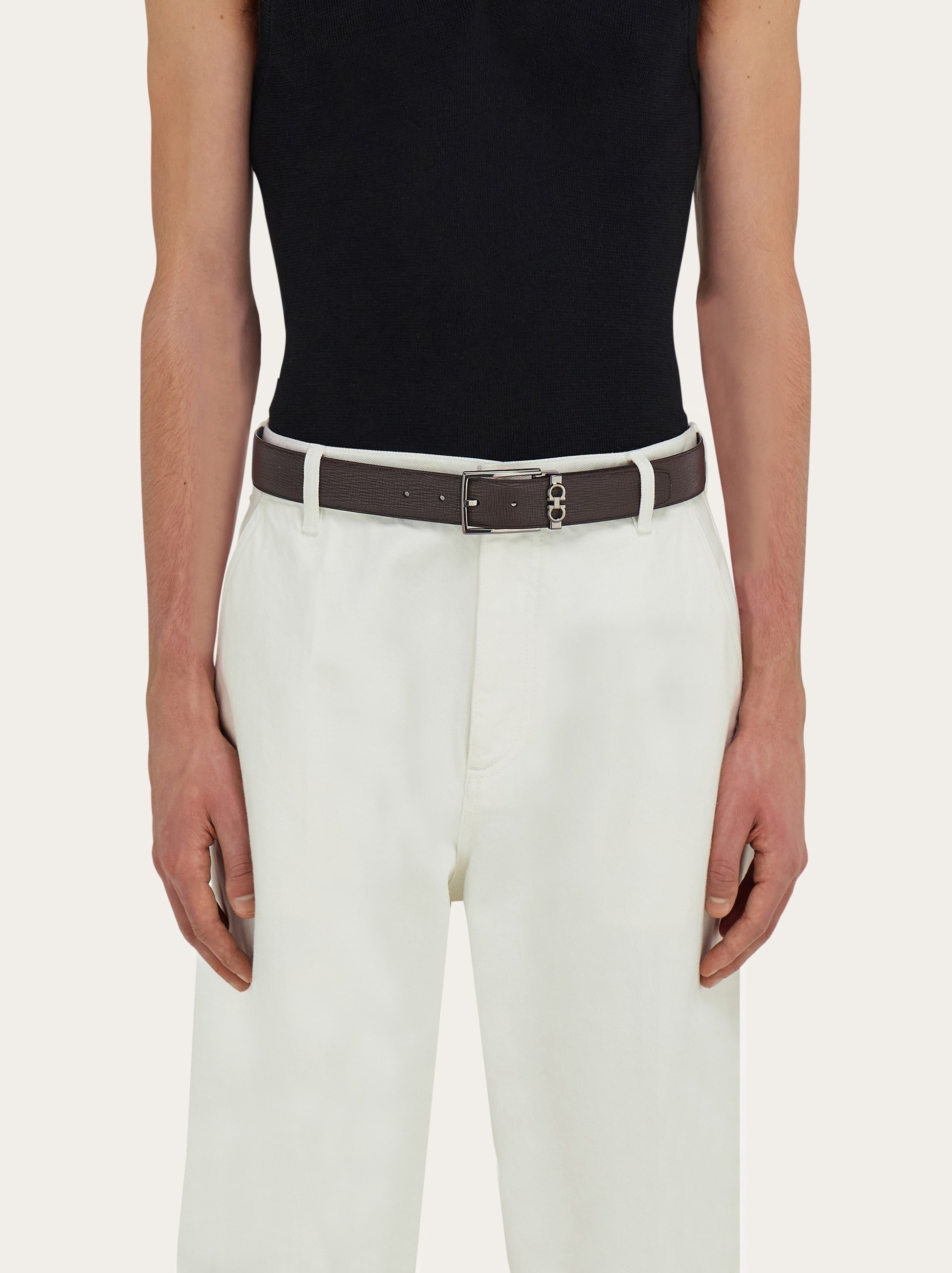 Reversible and adjustable Gancini belt - 4
