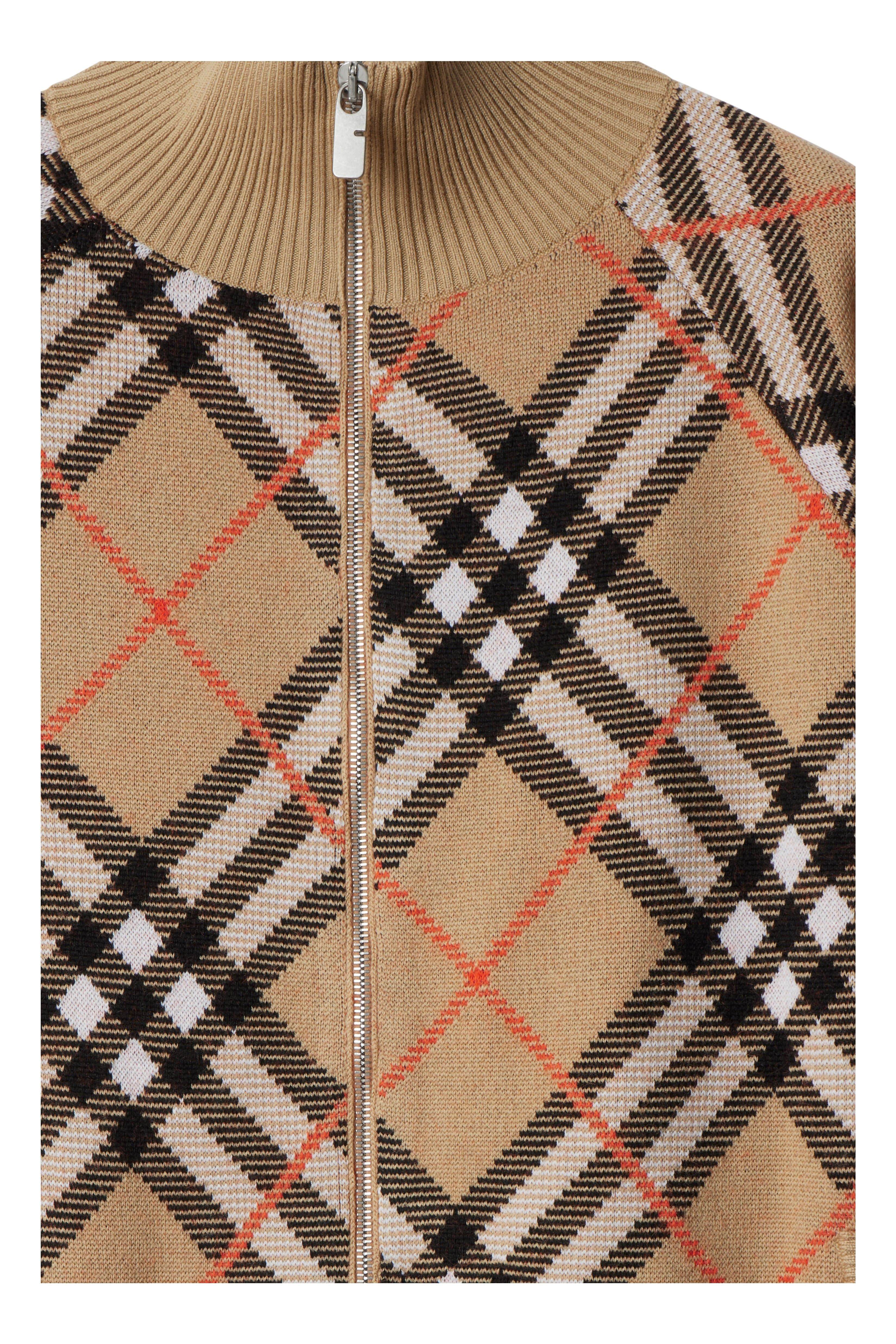 burberry Check Wool Mohair Blend Jacket in Sand at Nordstrom - 5