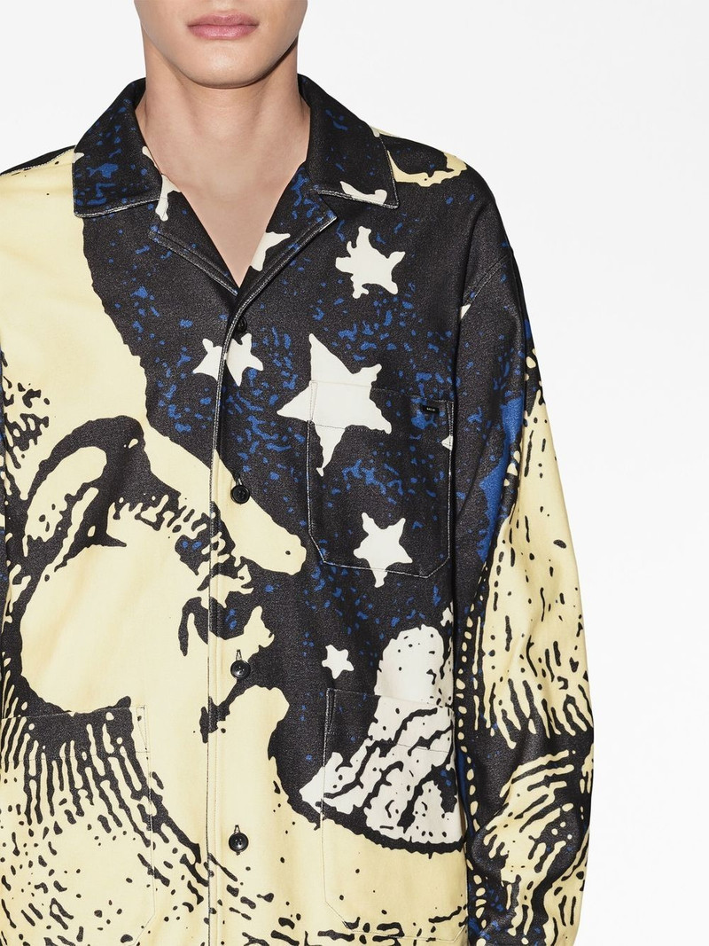 moon-print organic cotton shirt 5