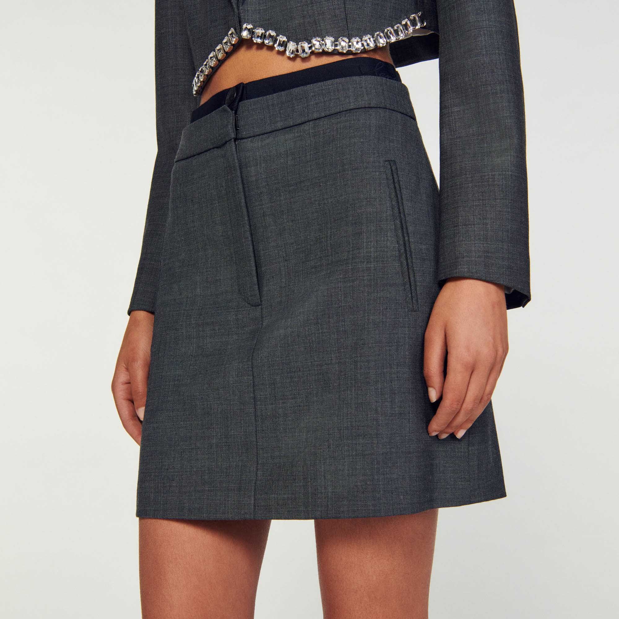 ELASTICATED MINI SKIRT - 4