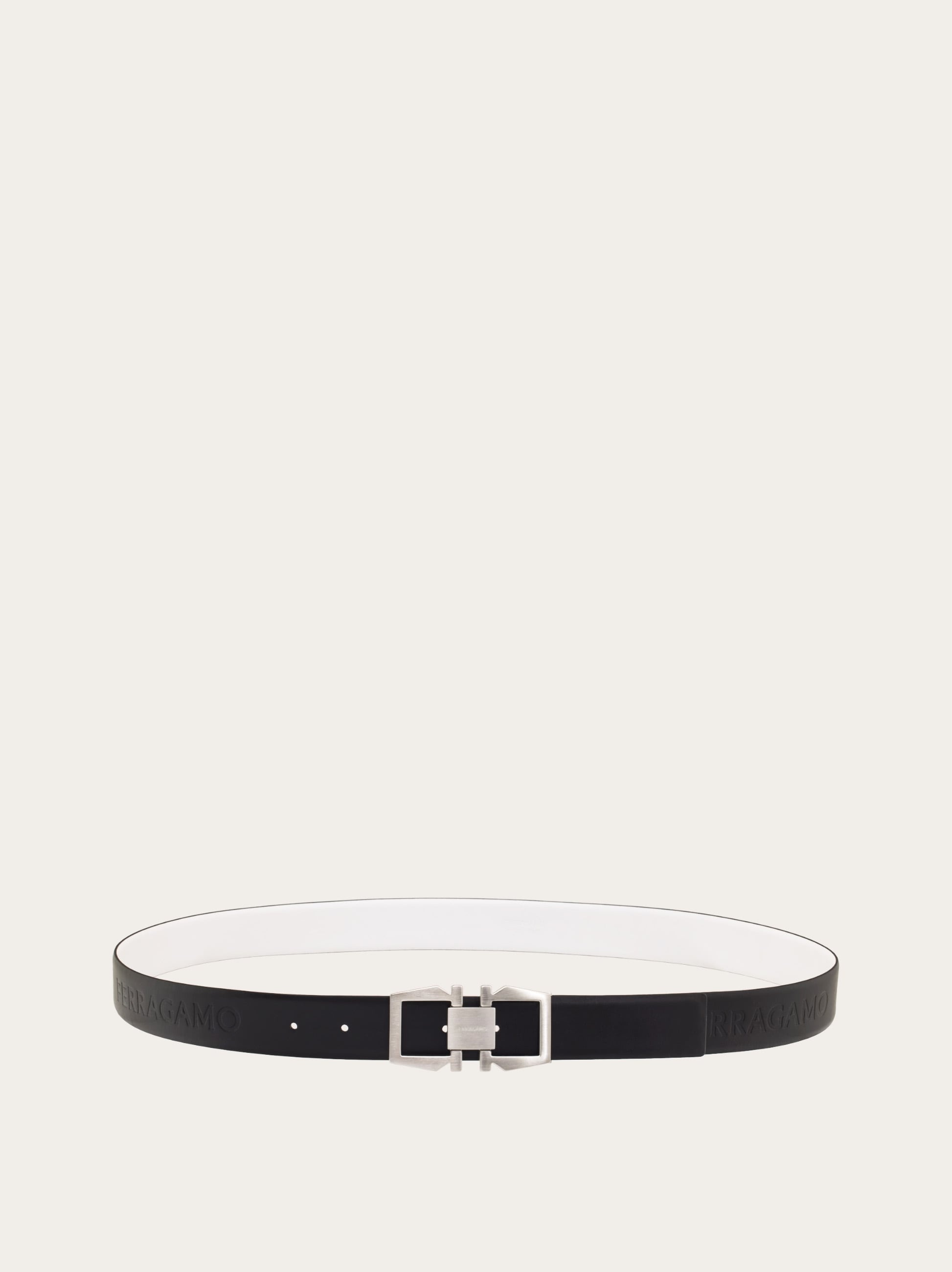 Adjustable belt with Gancini buckle - 3