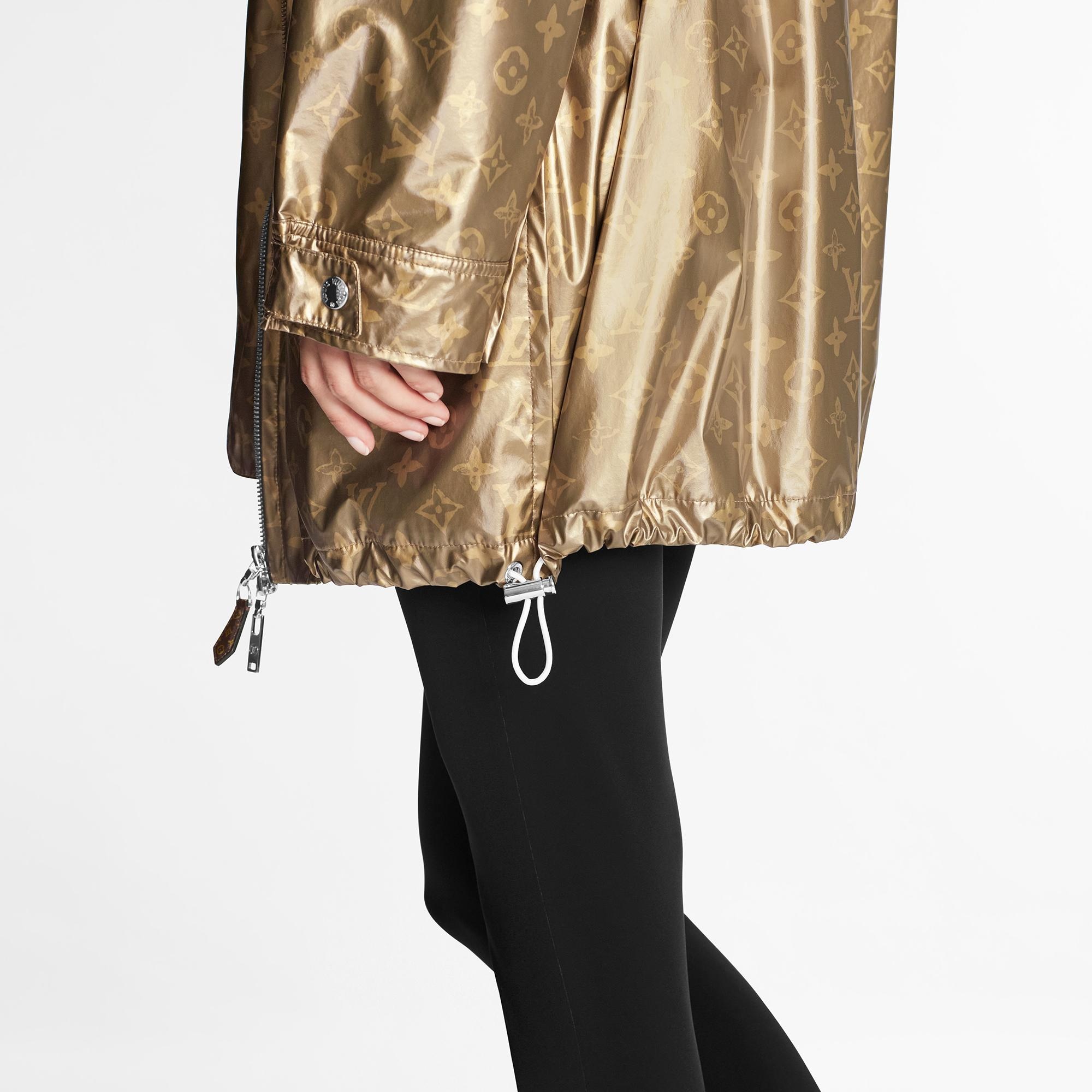 Metallic Monogram Lightweight Hooded Parka  - 5