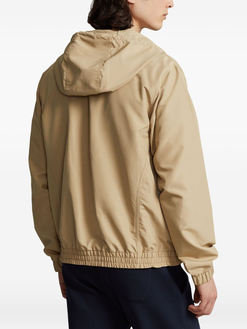 hooded logo-embroidered jacket 4