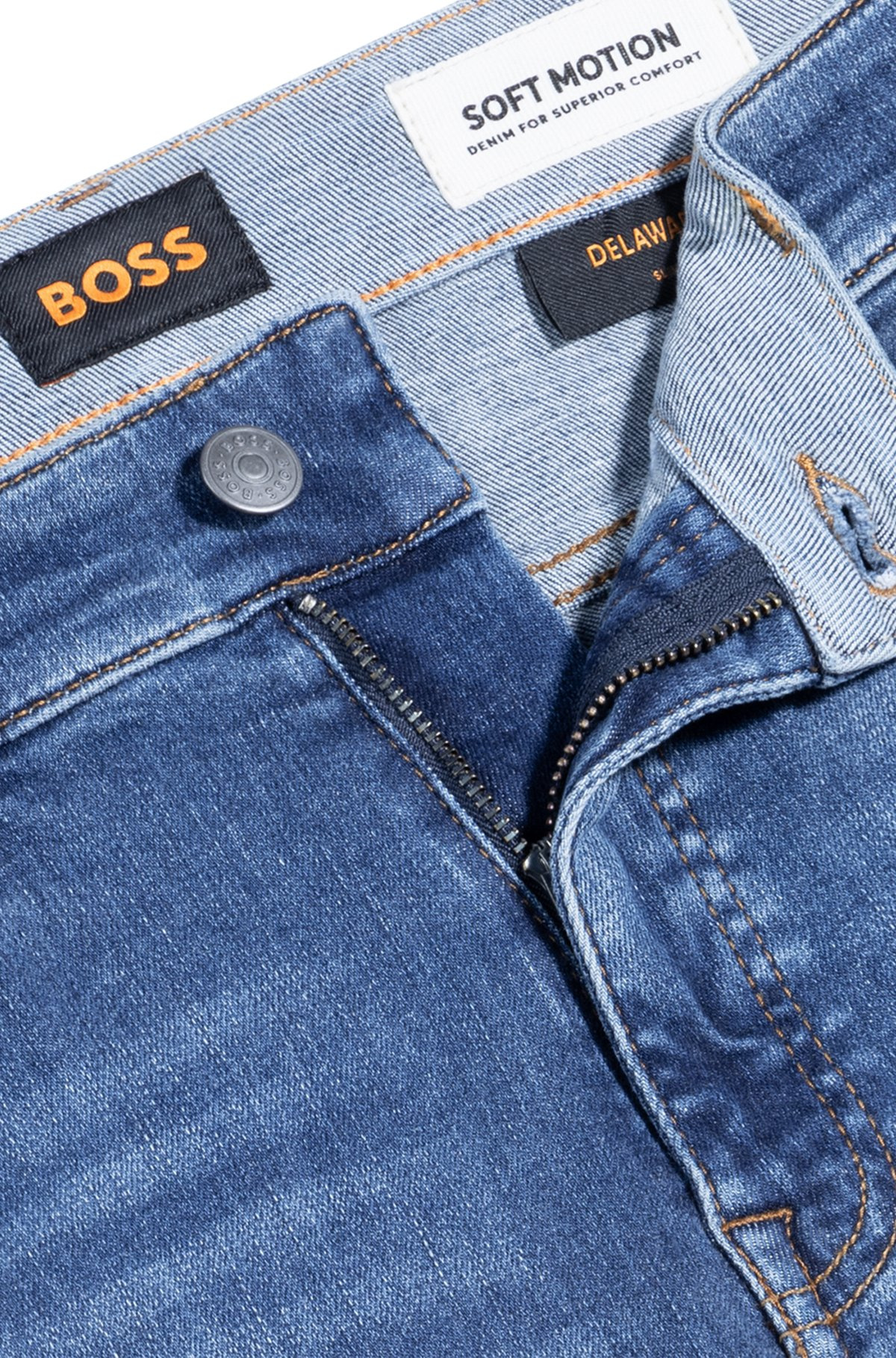 DELAWARE SLIM-FIT JEANS IN BLUE SOFT-MOTION DENIM - 6