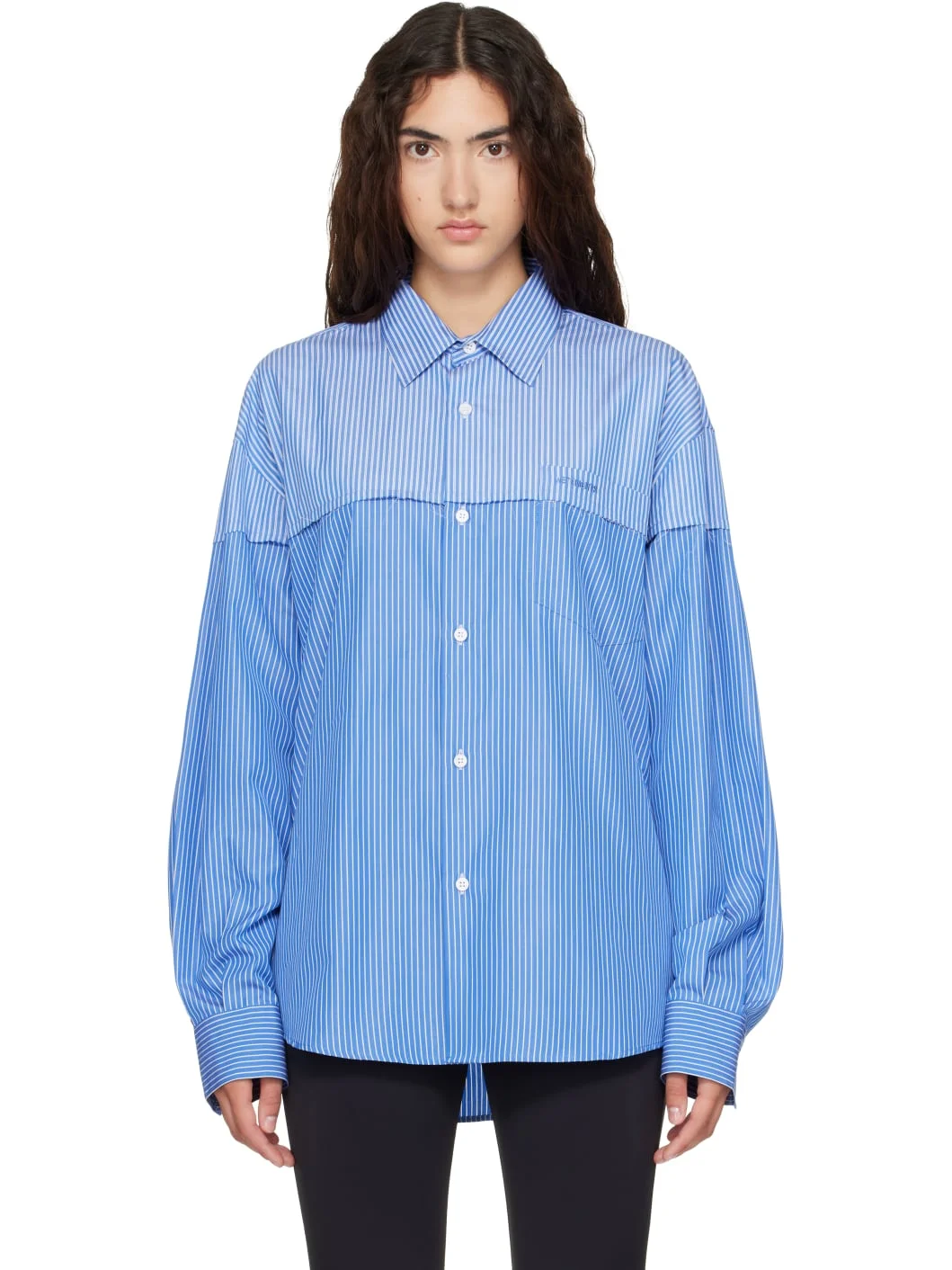 Blue Merged Cut Shirt - 1
