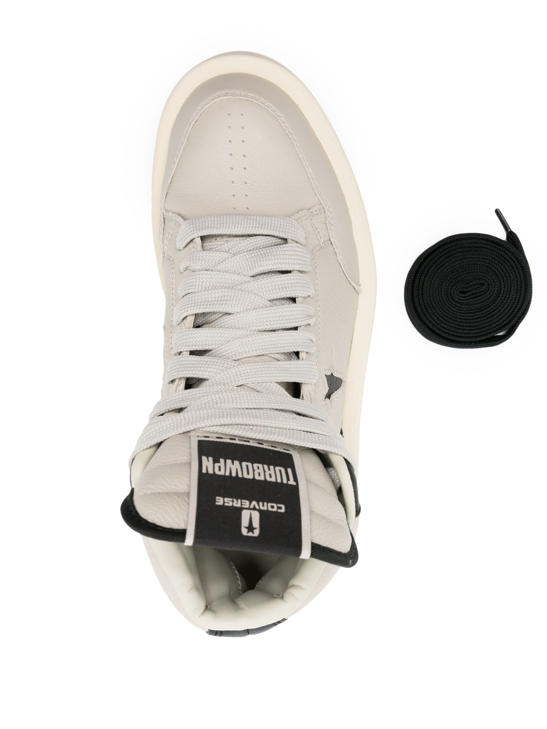 X Converse Grey Turbowpn Leather Sneakers - 4