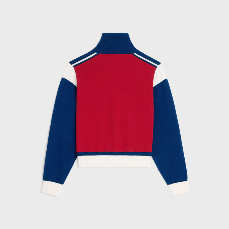 CELINE Triomphe zipped ski vest in Wool outlook
