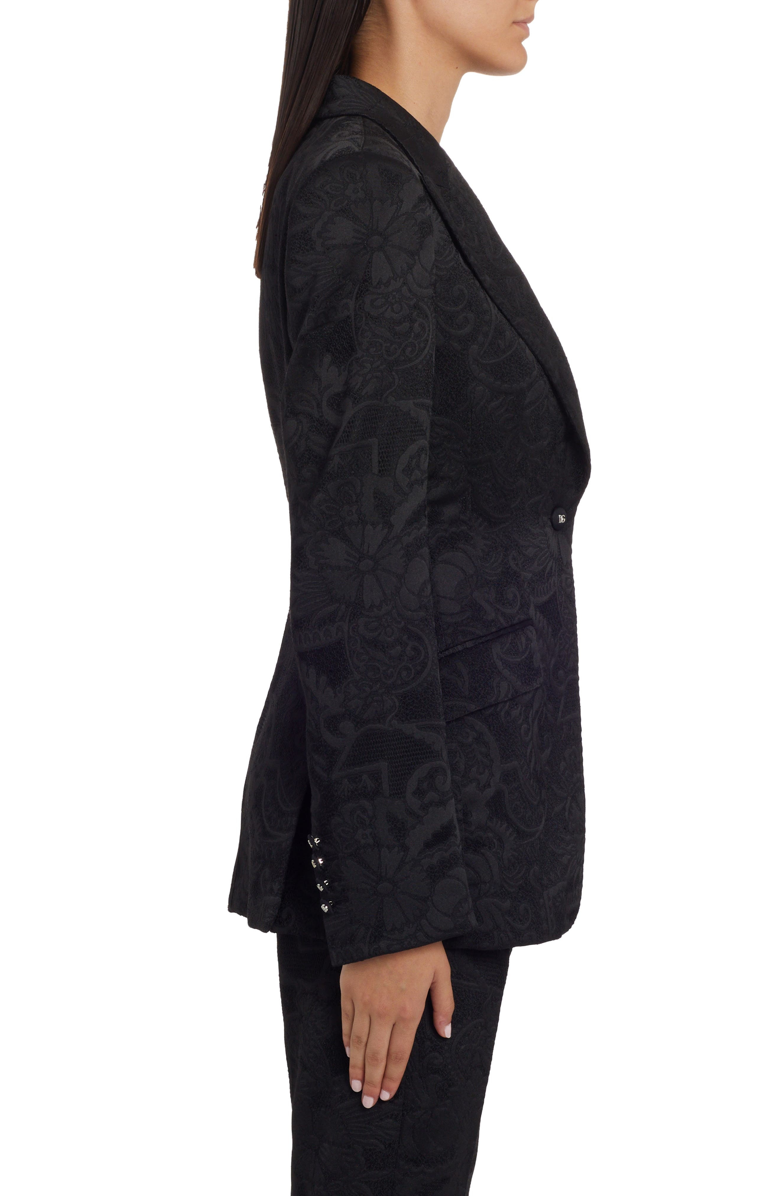 Dolce&Gabbana Floral Jacquard Blazer in Black at Nordstrom - 3