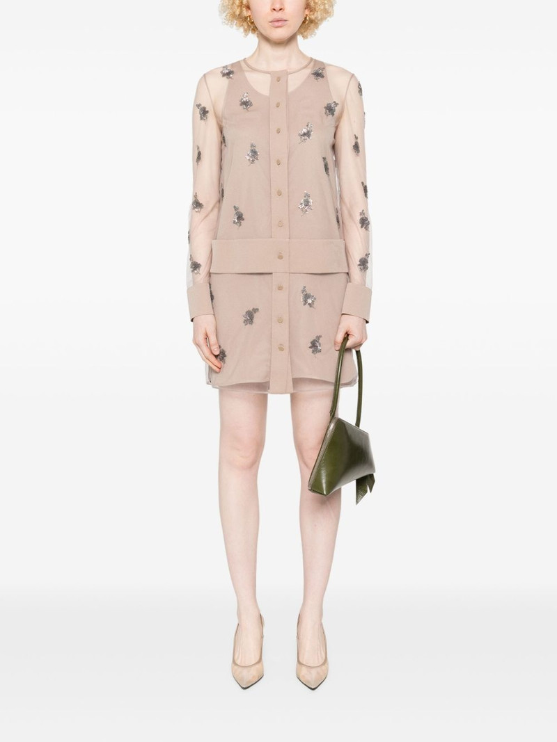 FENDI embroidered tulle mini dress outlook