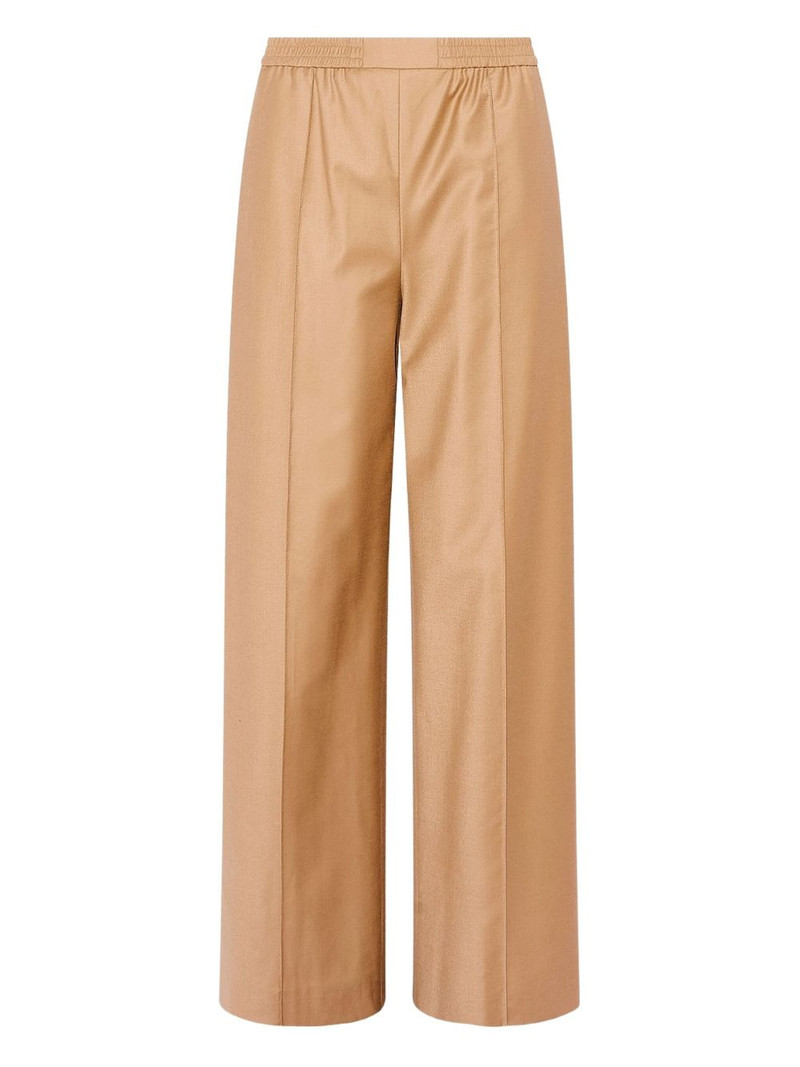 elasticated waistband flannel trousers 1