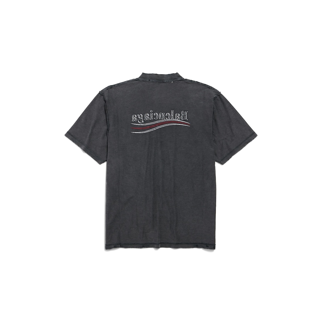 Political Campaign Inside-out T-shirt Large Fit in Black/white/red - 7