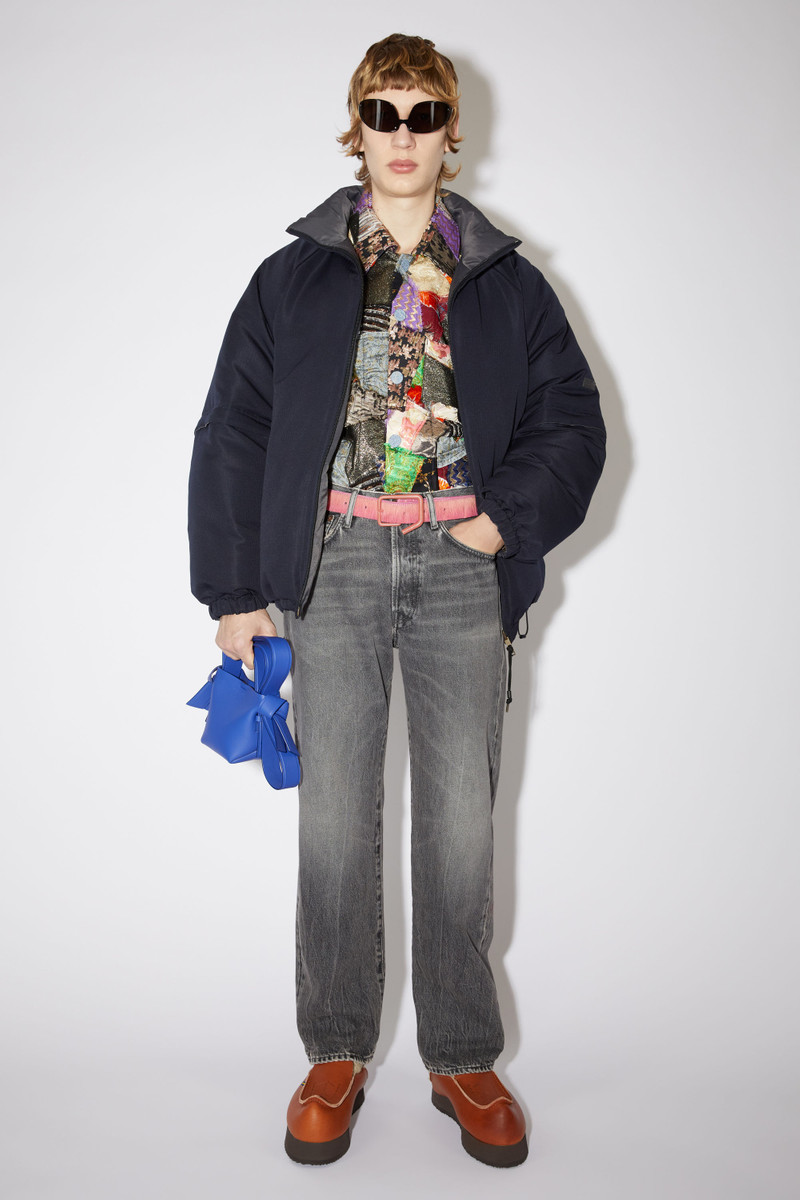 Deconstructed hairy leather buckle belt - Bright pink 3