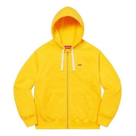 Supreme Small Box Drawcord Zip Up Hooded Sweatshirt 'Yellow' SUP-FW22-799 - 1