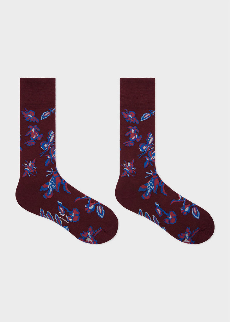 Paul Smith Burgundy 'Bohemia' Socks outlook