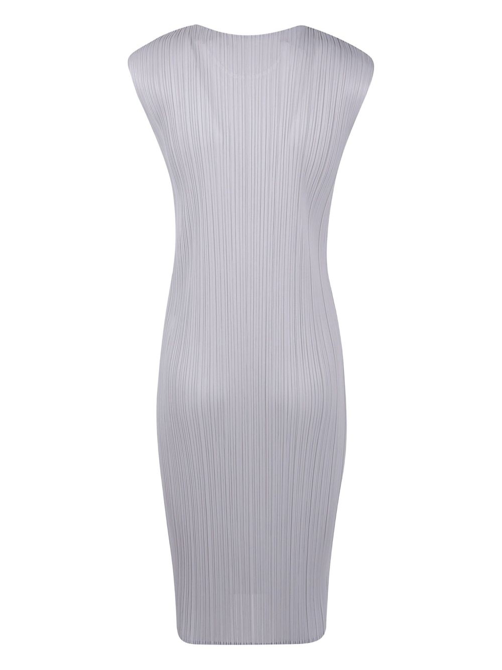plissé-effect midi dress - 2