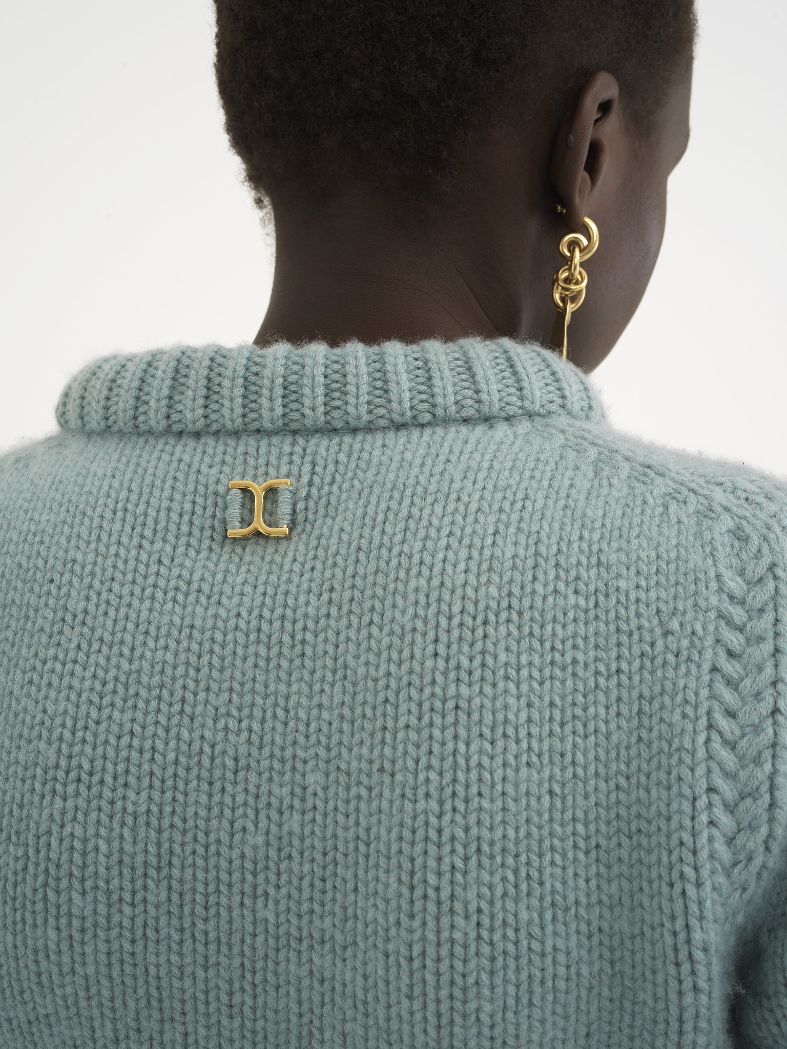 CROPPED SWEATER IN CASHMERE BLEND - 6