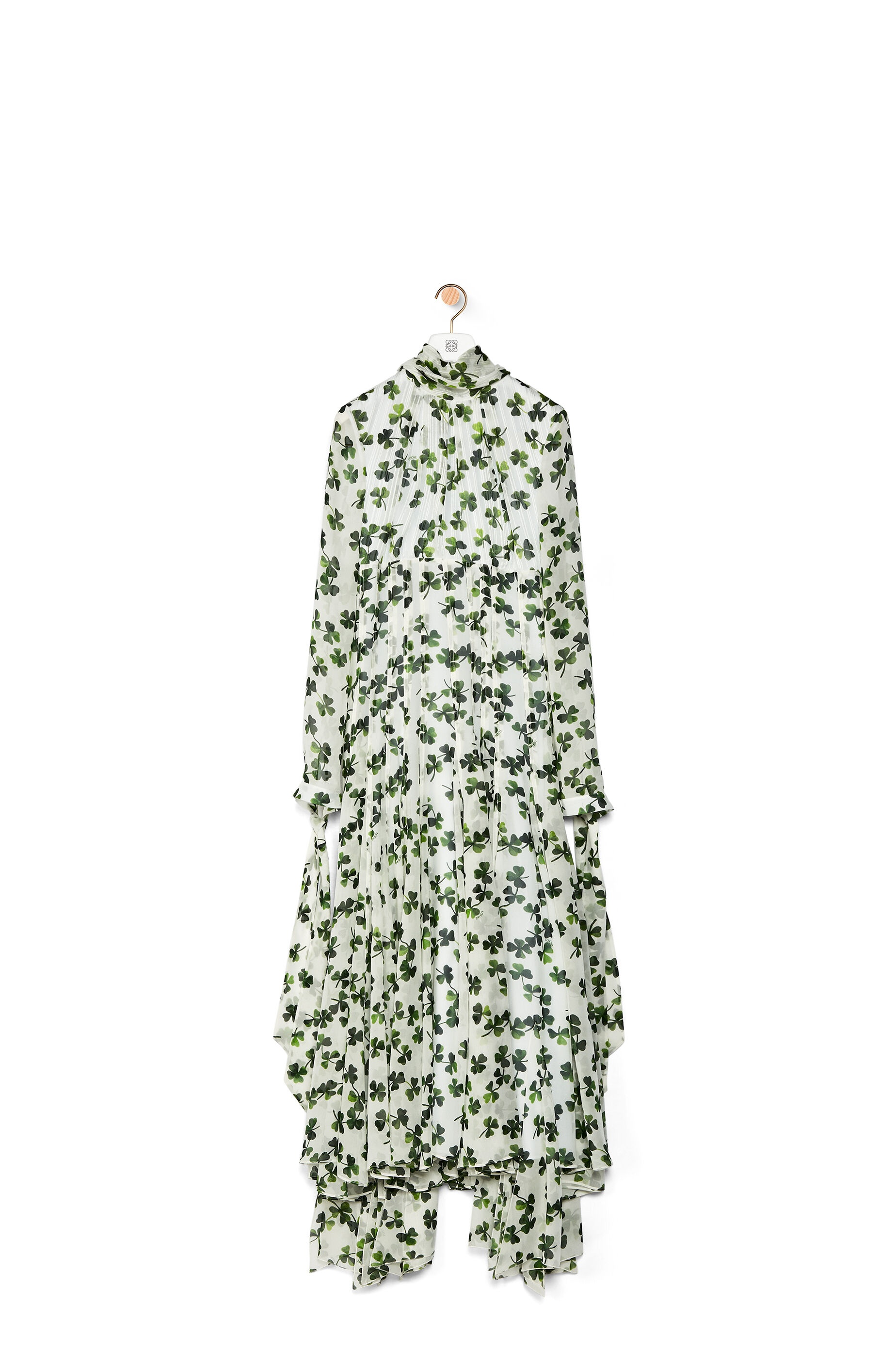 Lavalliere long dress in shamrock silk - 1