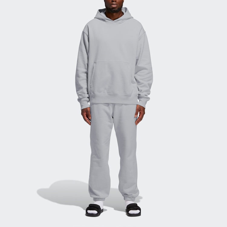 adidas originals x Pw Basics Hood Embroidered Monogrammed Hooded Sweater Unisex Grey GM1947 - 6