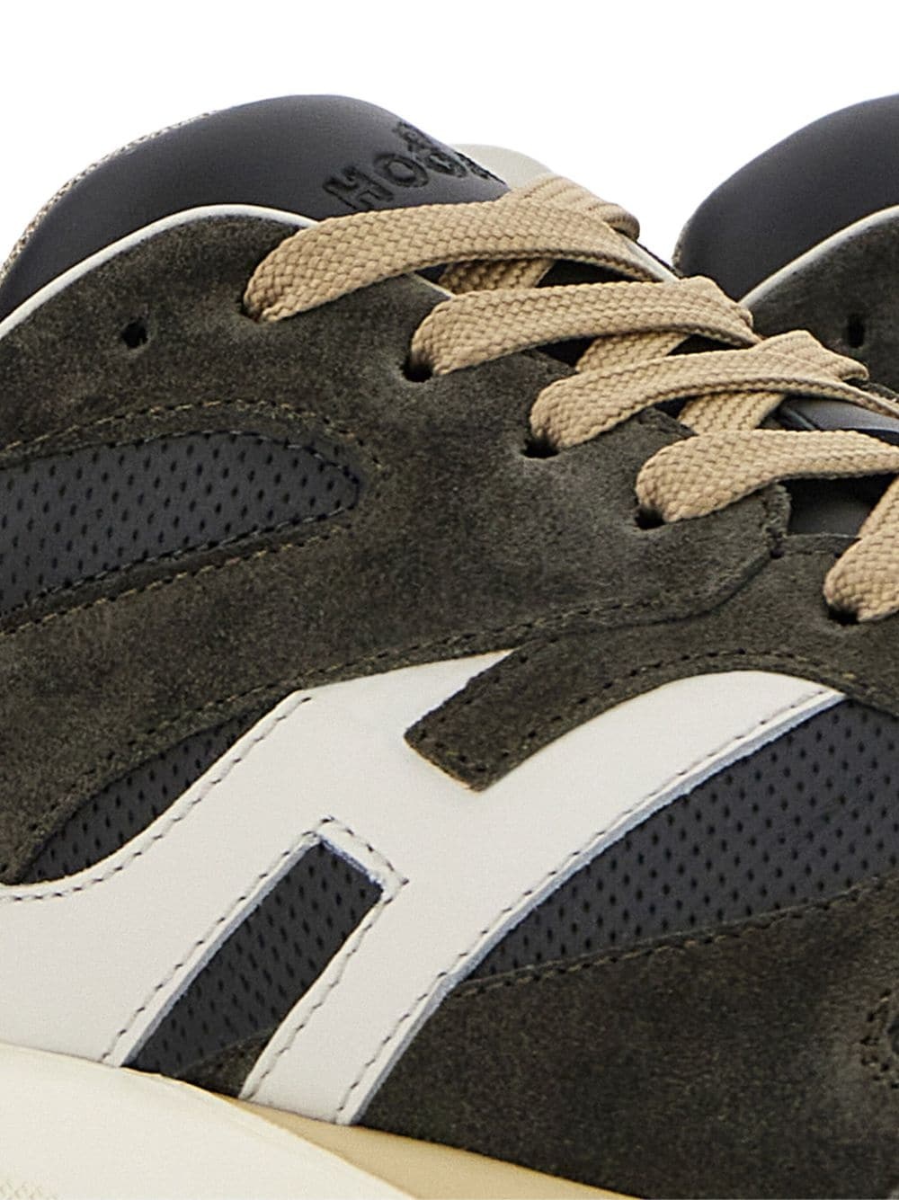 panelled suede sneakers - 6