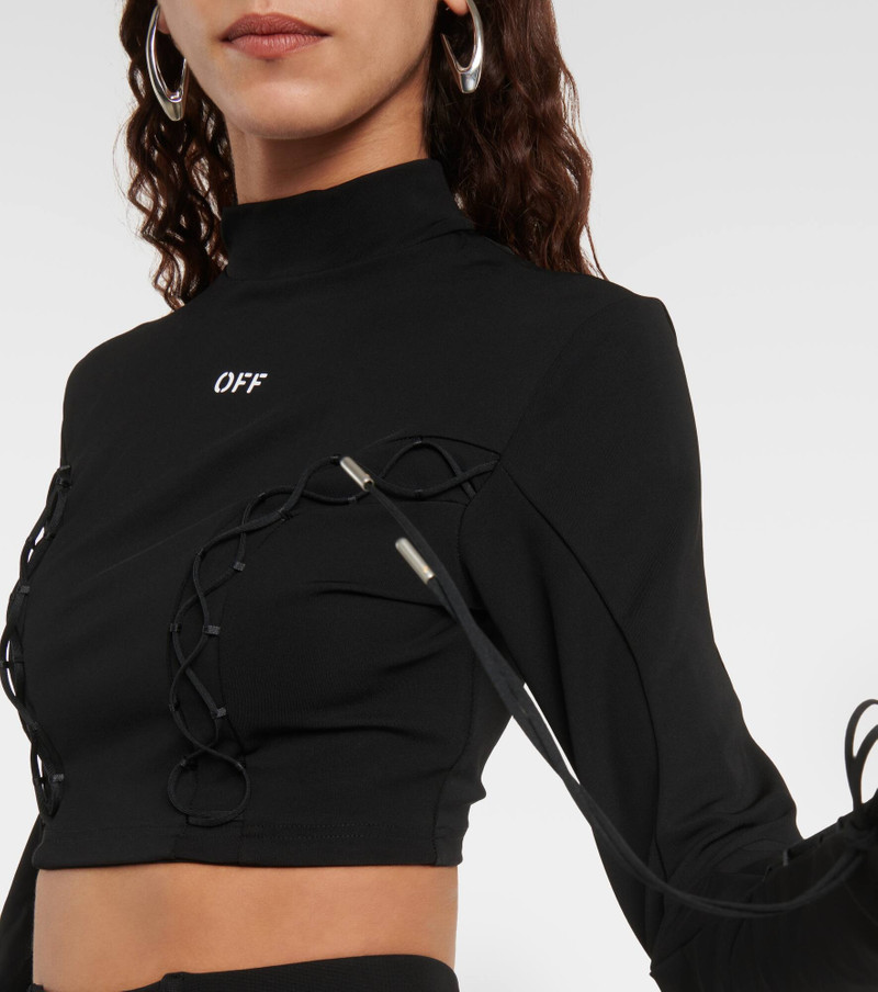 Logo laced cropped top 5