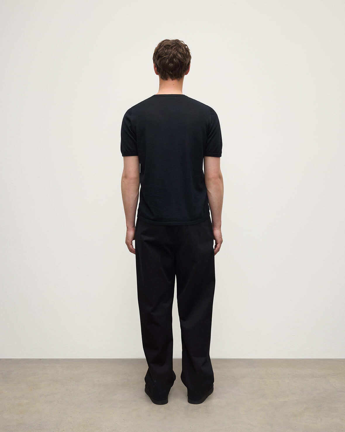 Superfine Cashmere Black T-Shirt - 4