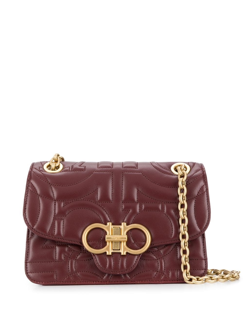 Gancini quilted leather crossbody bag - 1