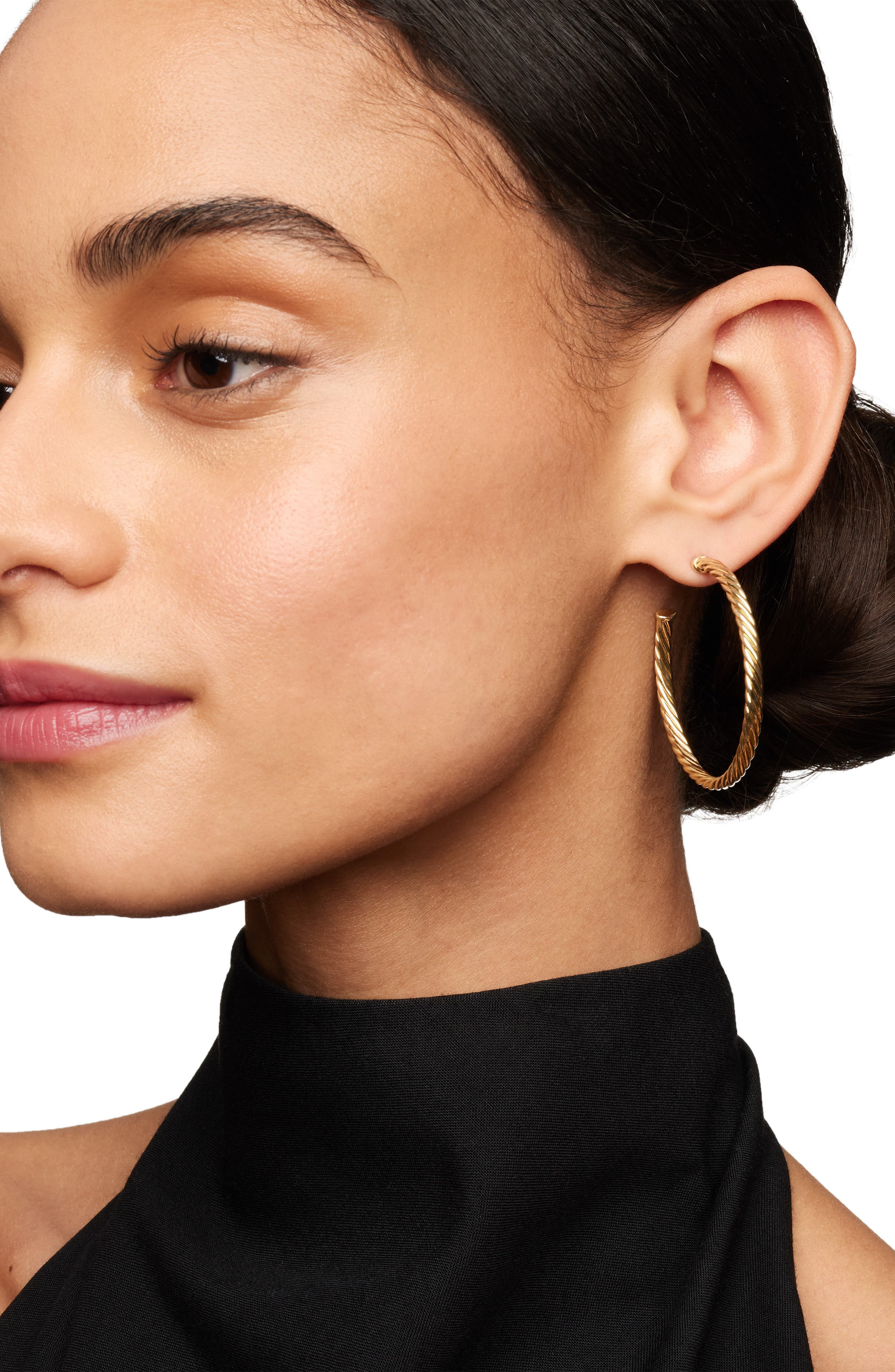 David Yurman Cable Spiral Hoop Earrings in Gold at Nordstrom - 3