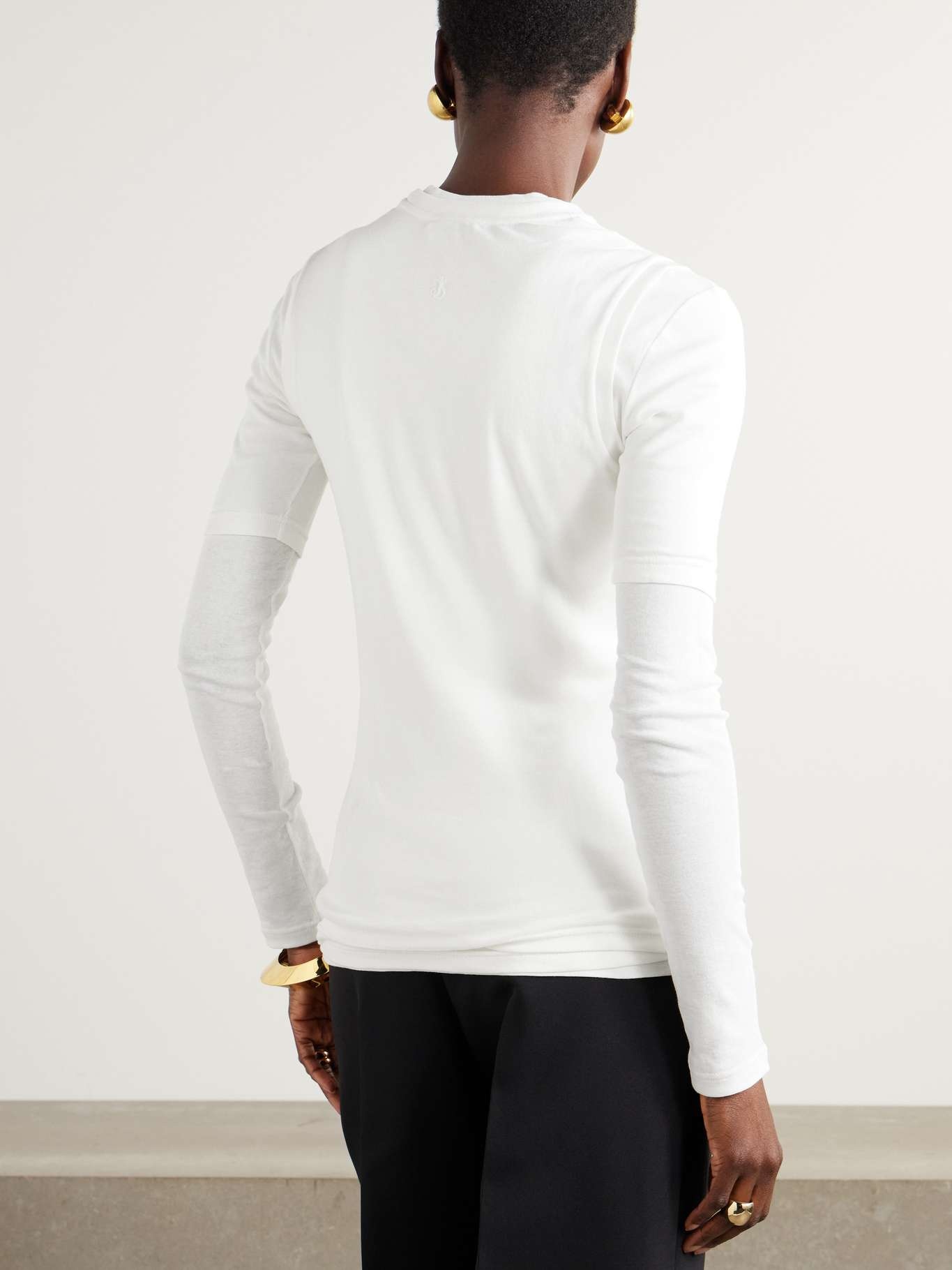 Set of three cotton-jersey tops White - 3