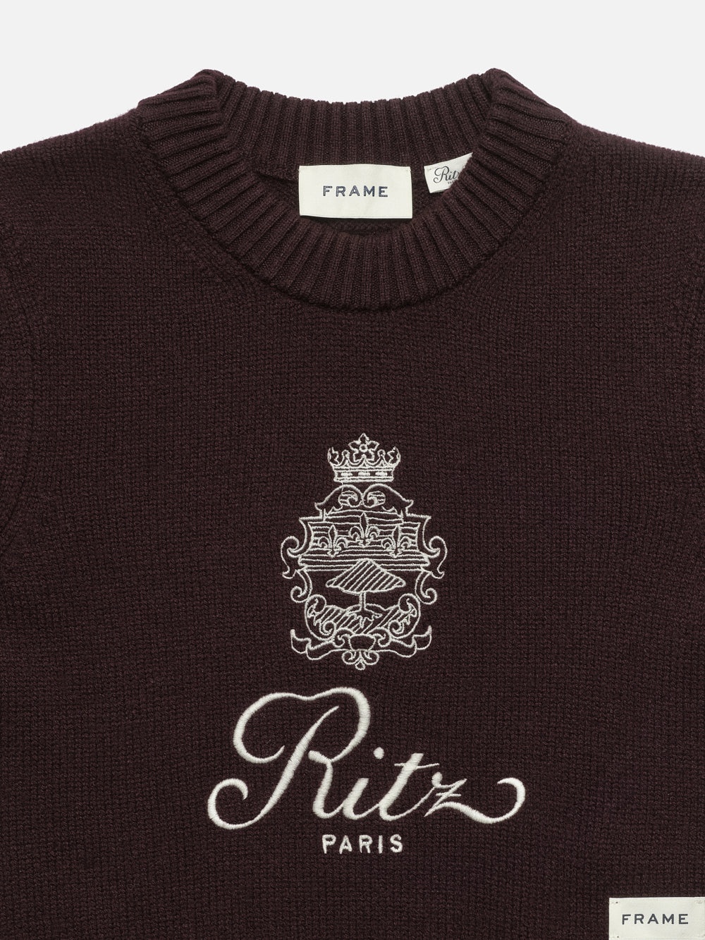 Ritz Women's Cashmere Sweater in Bordeaux - 2