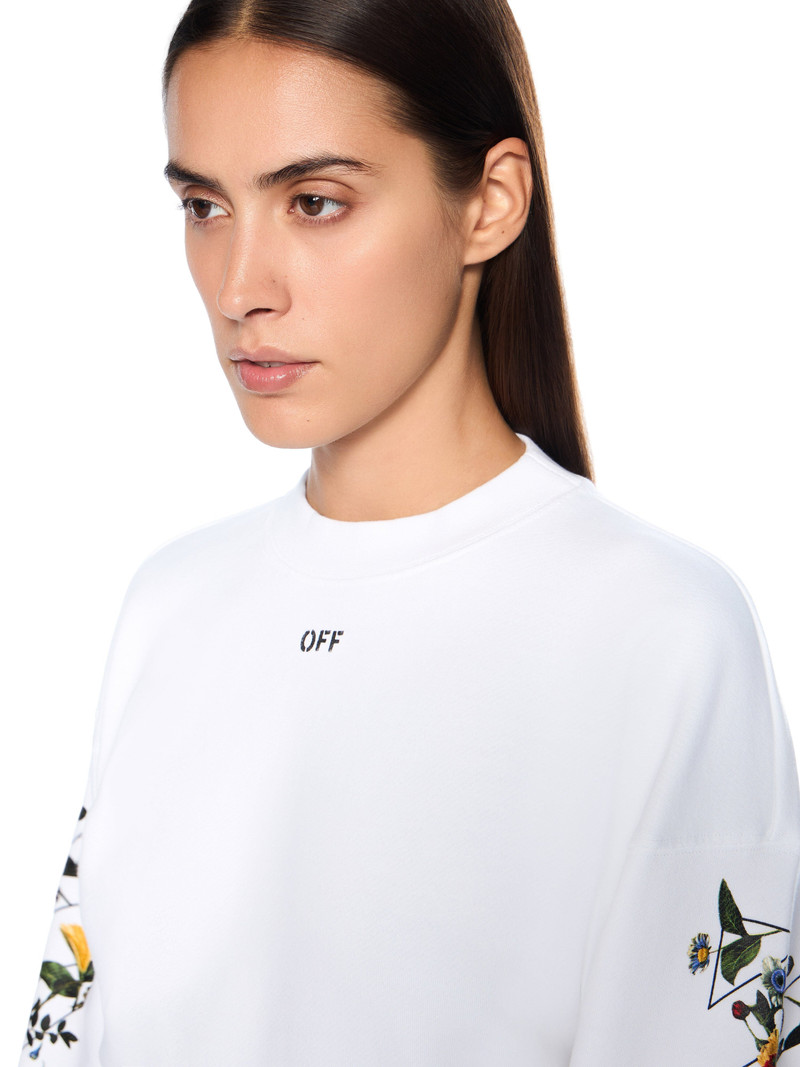 Arrow Flowers Crop Crew Logo Sweatshirt 5