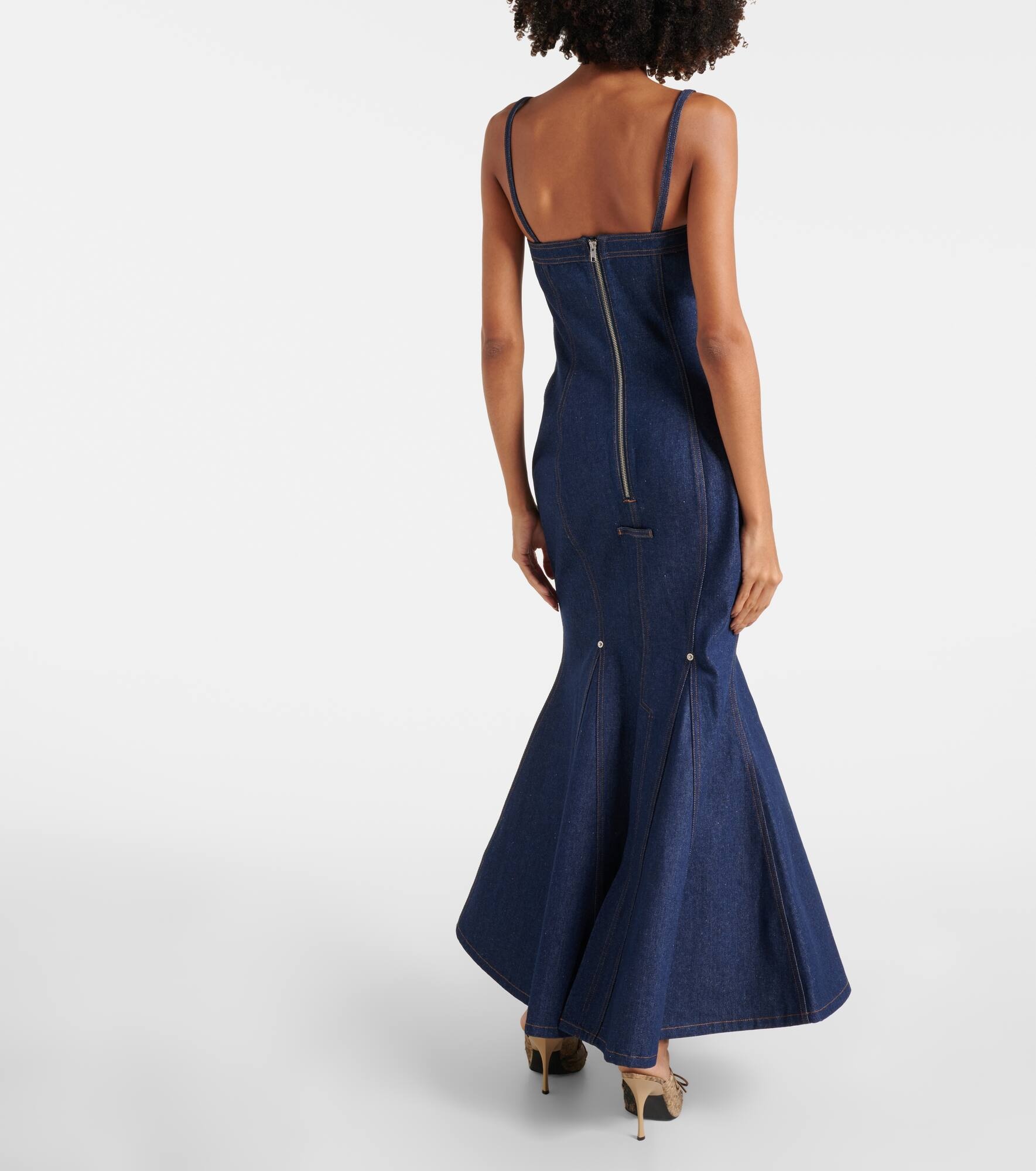 Denim maxi dress - 3
