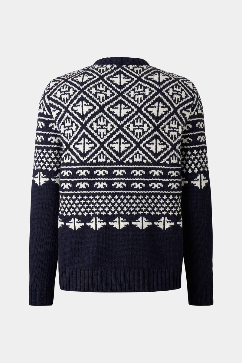 Lucian Sweater in Navy blue/White 6