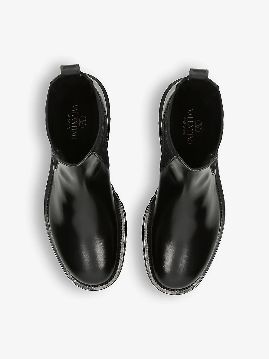 Beatle logo-print leather Chelsea boots - 2