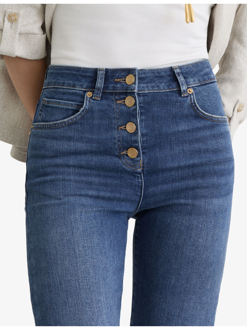 Lana Straight-Leg Cropped Stretch-Denim Jeans 5