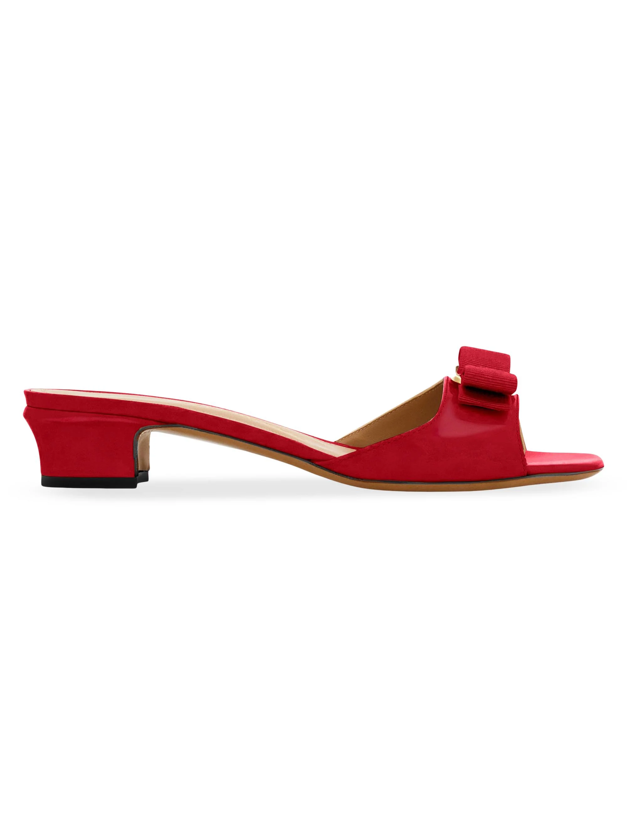 Women's Vanilla Patent Leather Mules - Fuxia Biscotto - 1