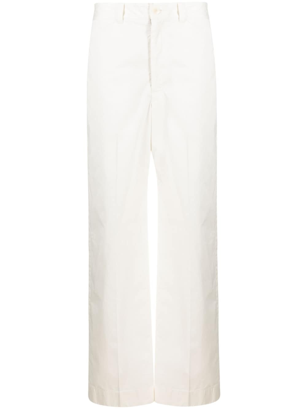 high-waisted straight-leg trousers - 1