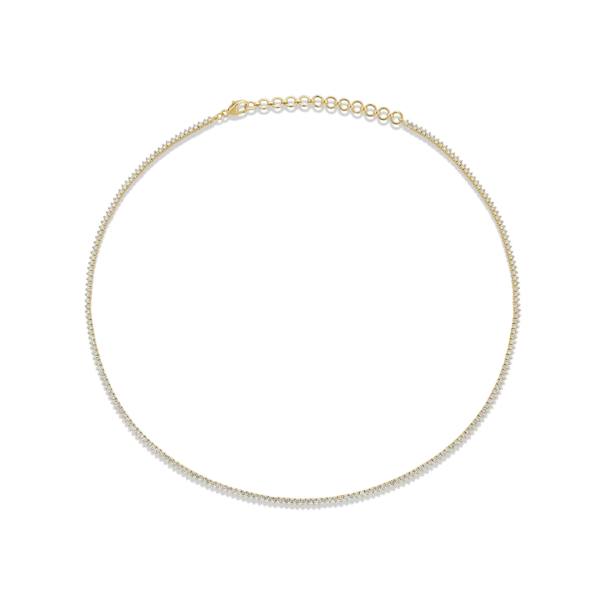 LAB-Created Diamond Adjustable Tennis Choker - 1