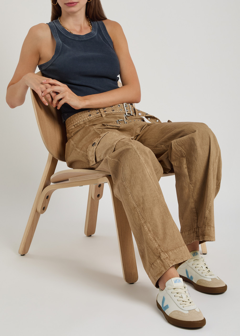 Veja Volley Panelled Grained Leather Sneakers - 5