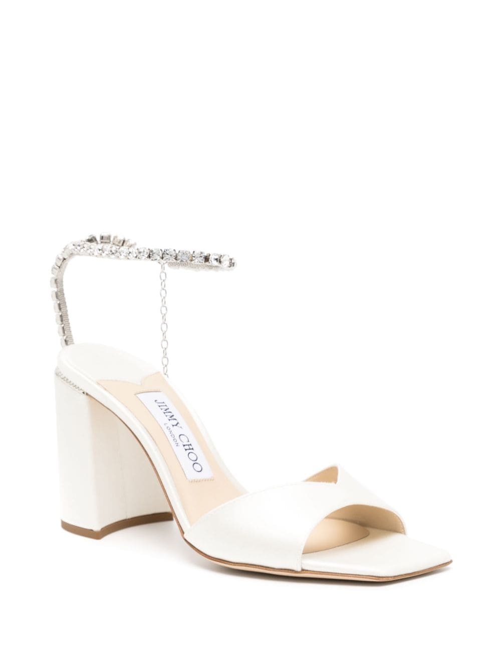 Saeda 85mm crystal-strap sandals - 2