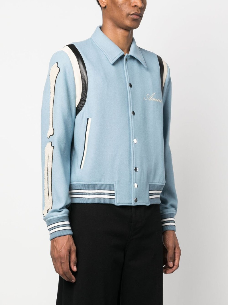logo-print bone-patch jacket 3