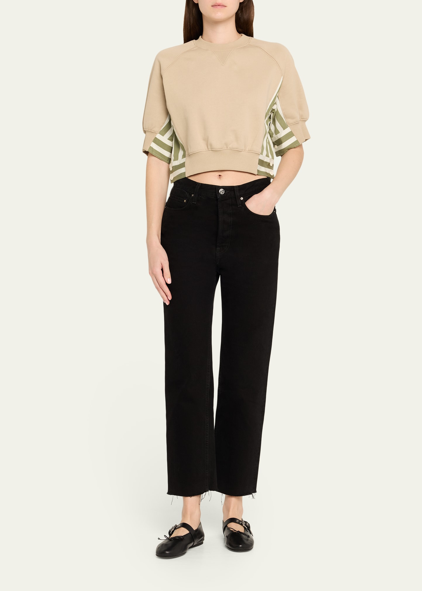 Cropped Combo Sweatshirt - 2