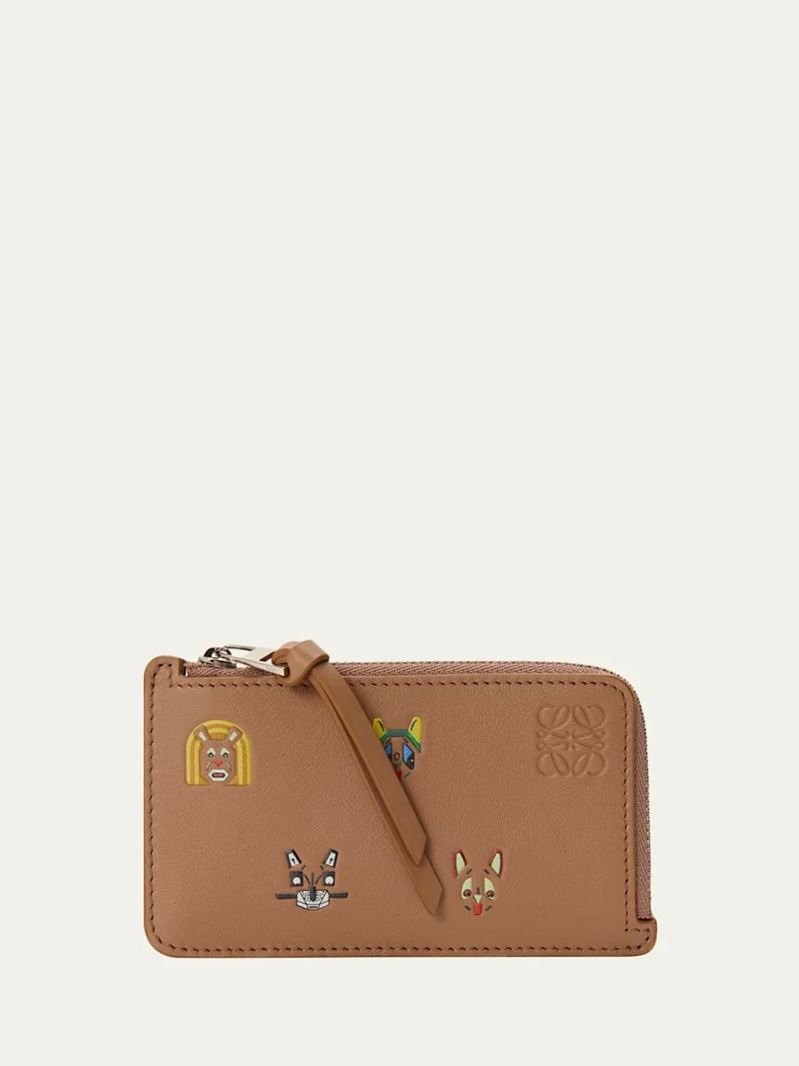 x Louis Wain Zip-Top Wallet in Leather - 1