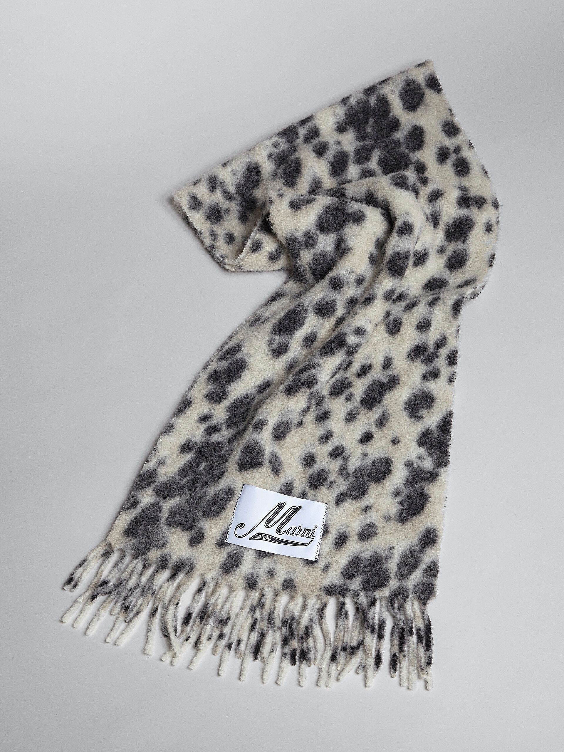 WHITE POP DOTS PRINT SCARF - 3
