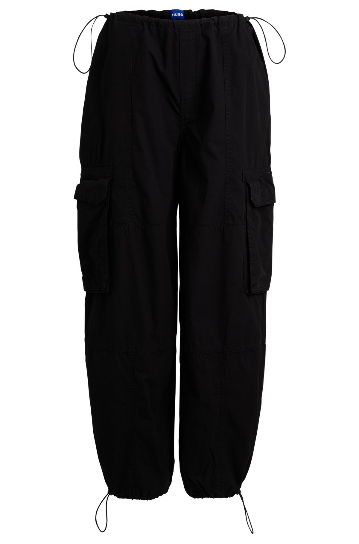 OVERSIZE-FIT PARACHUTE TROUSERS IN COTTON POPLIN - 1