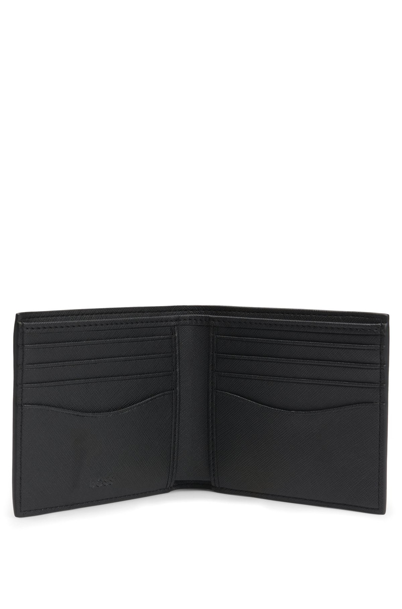 BOSS STRUCTURED WALLET WITH MONOGRAM PRINT outlook